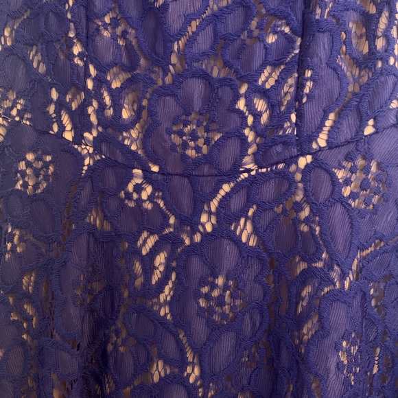 city studio blue floral lace dress - Picture 2 of 6